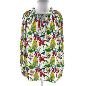 Perisfor tropical floral blouse sz M